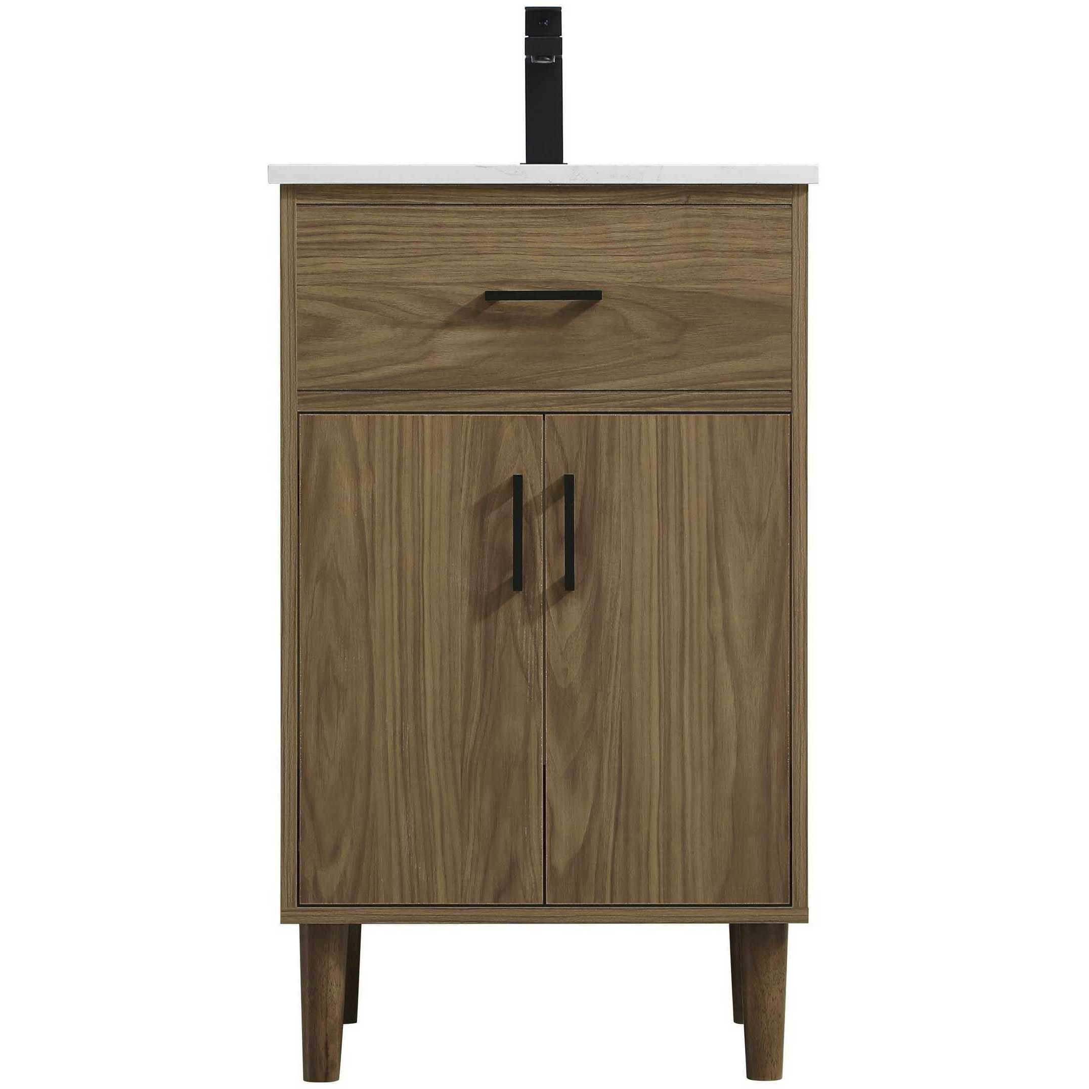 Chandler 20 X 34 inch Walnut Brown Bathroom Vanity Cabinet