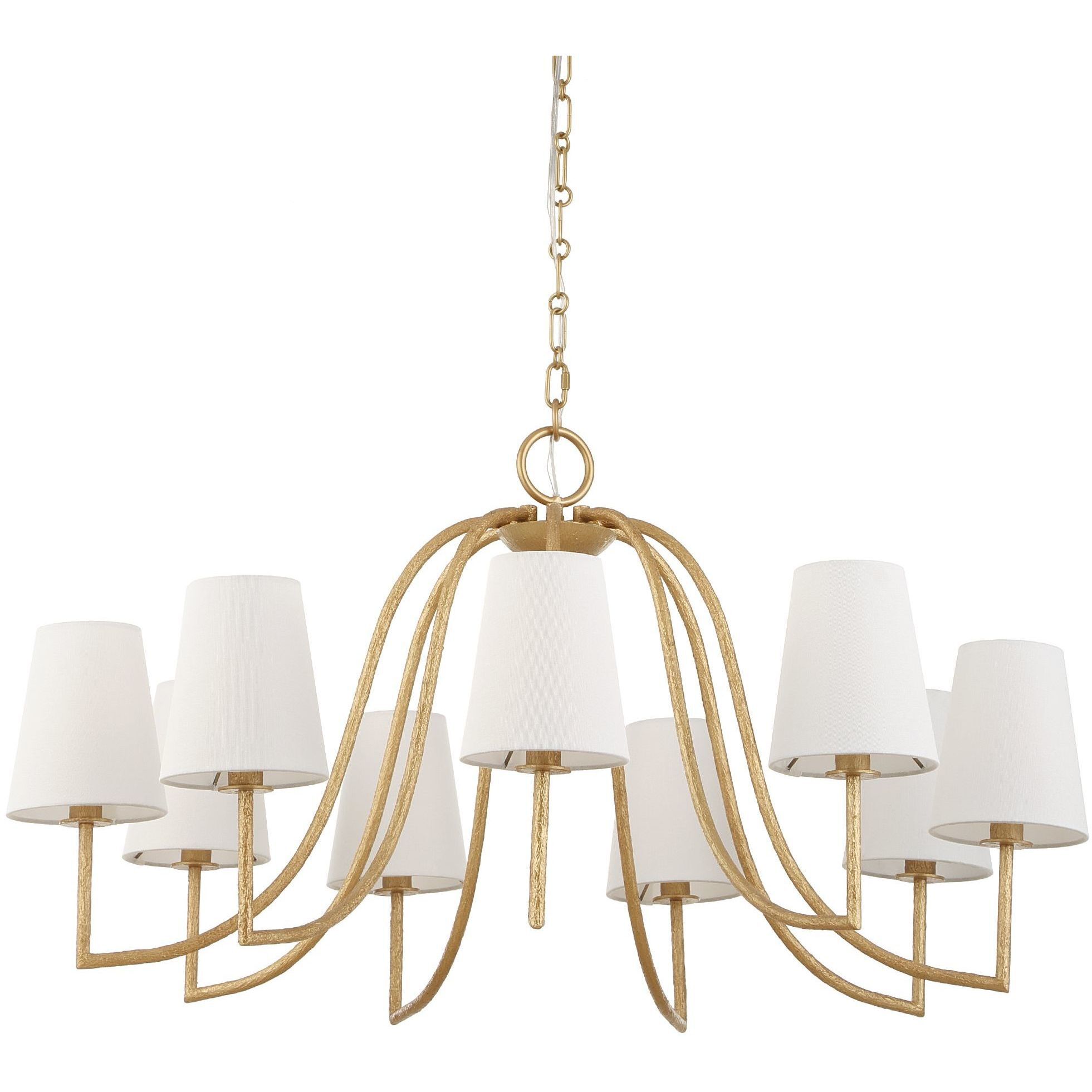 Seville 9 Light 42 inch Textured Gold Chandelier Ceiling Light