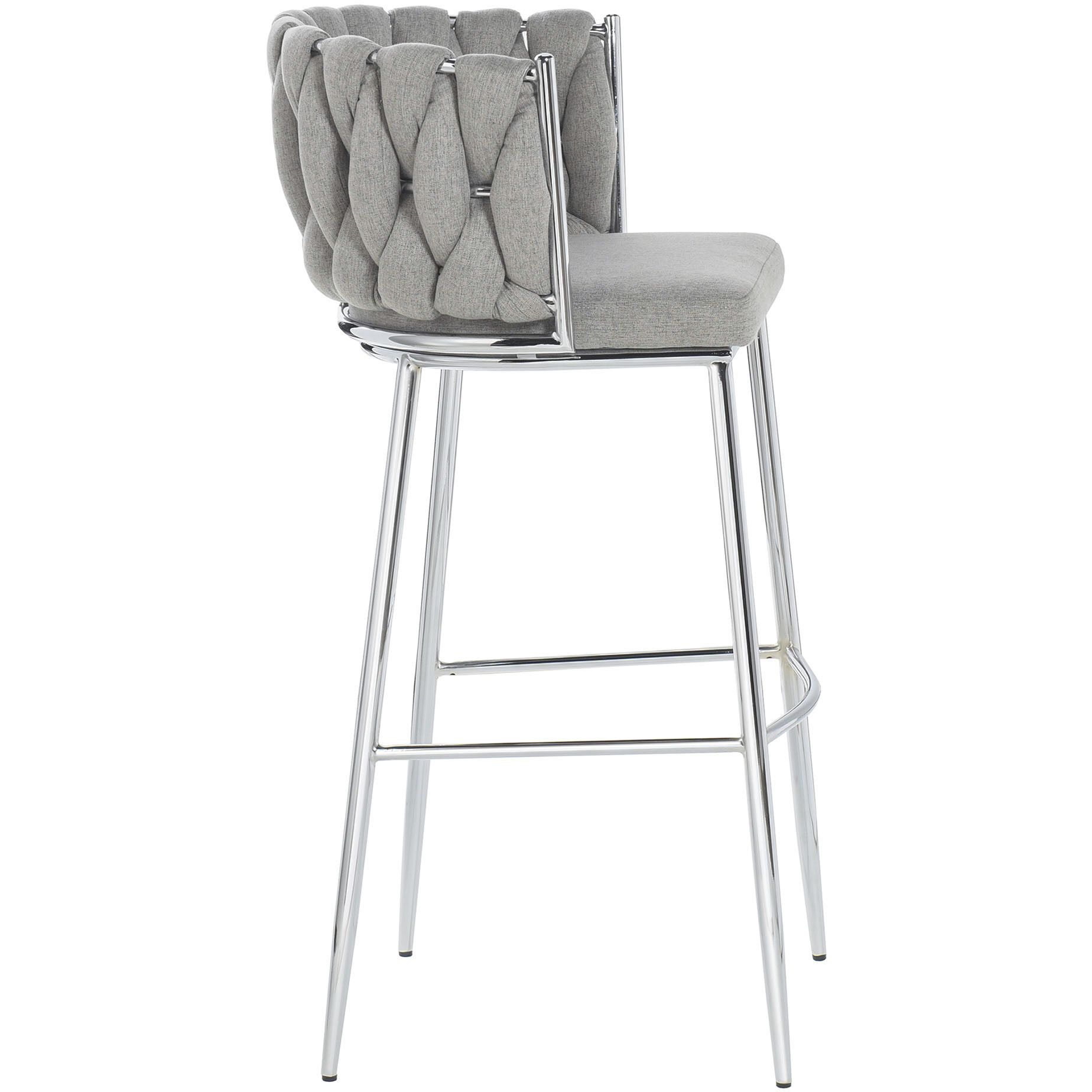 Woven Gray and Silver Chair