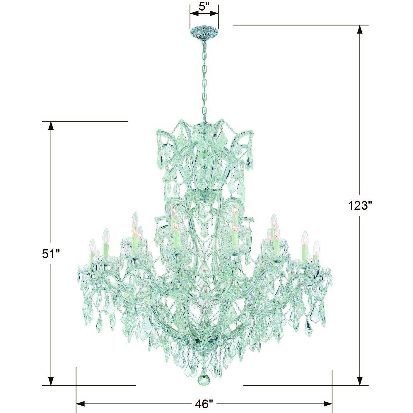 Maria Theresa 25 Light 46 inch Polished Chrome Chandelier Ceiling Light in Clear Hand Cut