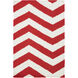 Frontier 36 X 24 inch Bright Orange, White Rug