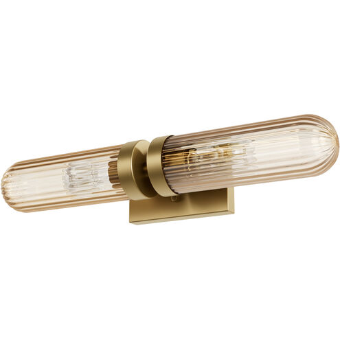 Beverly Glen 2 Light 22.9 inch Luxe Gold Bathroom Vanity Sconce Wall Light, Medium