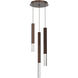 Axis XL LED Burnished Bronze Multi-Pendant Ceiling Light in 3000K LED