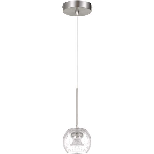 Ithaca LED 5 inch Brushed Steel Pendant Ceiling Light