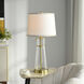 Doris 32.75 inch 100 watt Clear Seeded and Antique Brass and White Table Lamp Portable Light