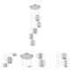 Phoenix 5 Light 20 inch Metallic Silver Pendant Ceiling Light