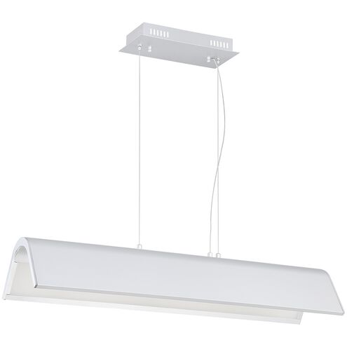 Ultimor LED 36 inch Silver and Chrome Pendant Ceiling Light in Silver/Chrome