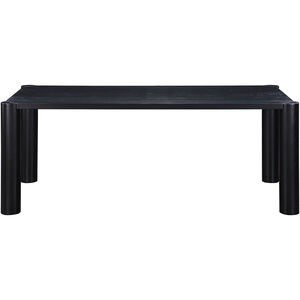 Post 76 X 36 inch Black Dining Table