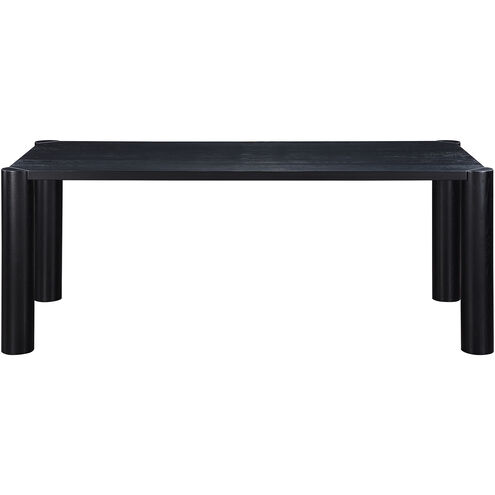 Post 76 X 36 inch Black Dining Table