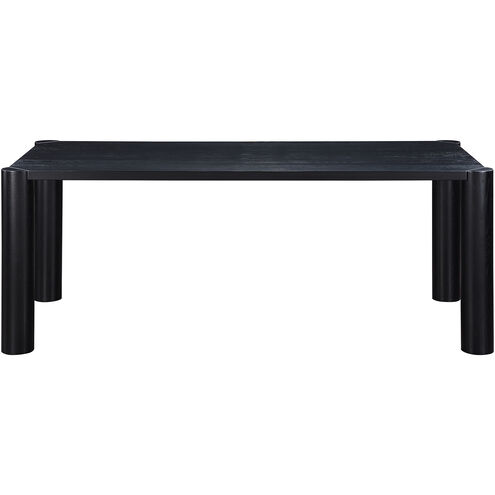 Post 76 X 36 inch Black Dining Table, Small