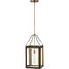 Shaw LED 10 inch Black with Heritage Brass Indoor Pendant Ceiling Light
