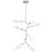 Fiori LED Beige Silver Chandelier Ceiling Light, Modern Vine