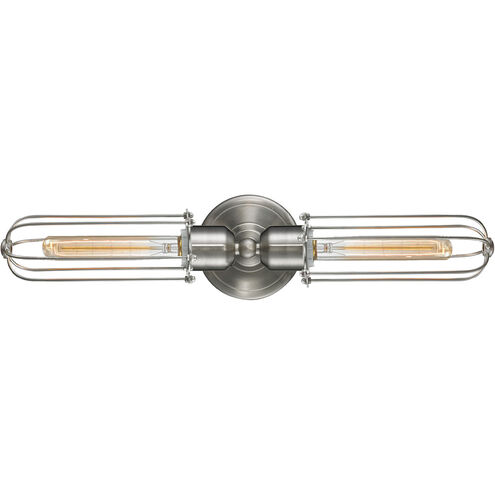 Austere Muselet 2 Light 22 inch Brushed Satin Nickel Bath Vanity Light Wall Light in Incandescent, Austere