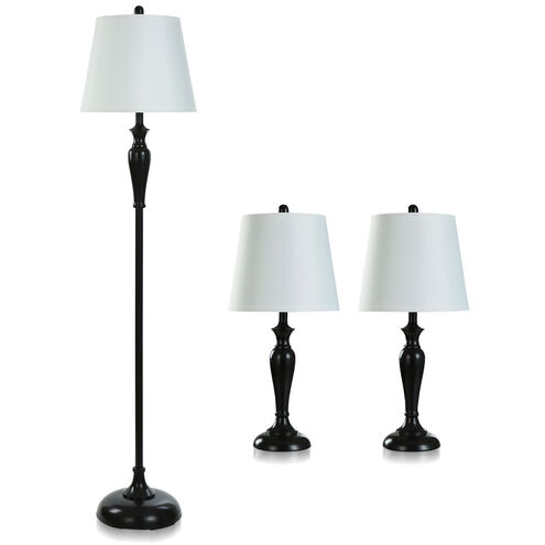 Cameron 61 inch 100.00 watt Oiled Bronze/White Lamp Set Portable Light, Set of 3