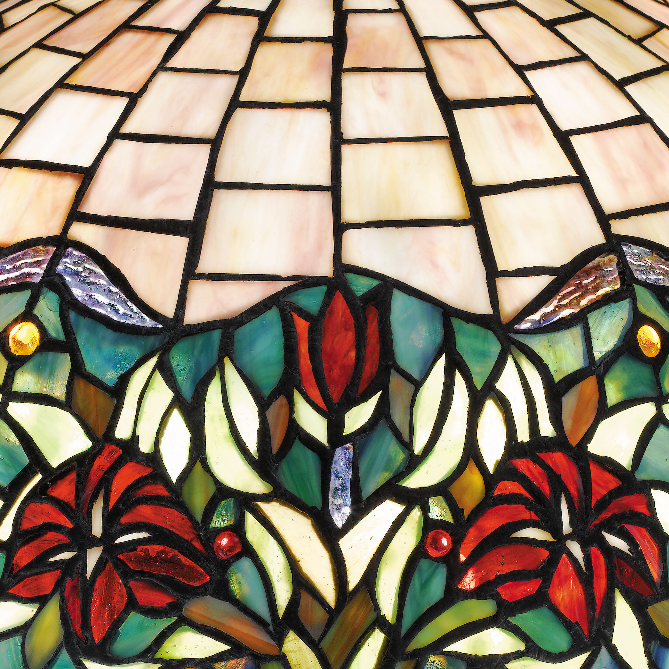 Venice 27.5 inch 100.00 watt Matte Black Table Lamp Portable Light, Tiffany