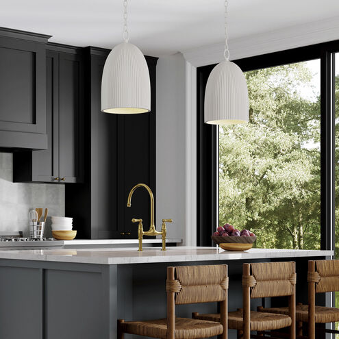 Mallory 1 Light 11 inch Ceramic White Pendant Ceiling Light