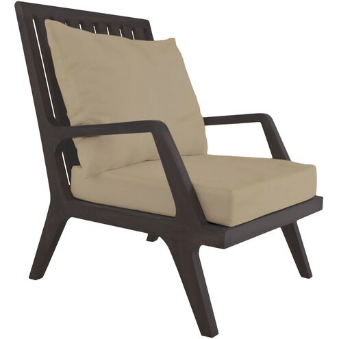 Teak Patio 24 X 23 inch Cream Outdoor Cushion, Lounge Chair Cushion