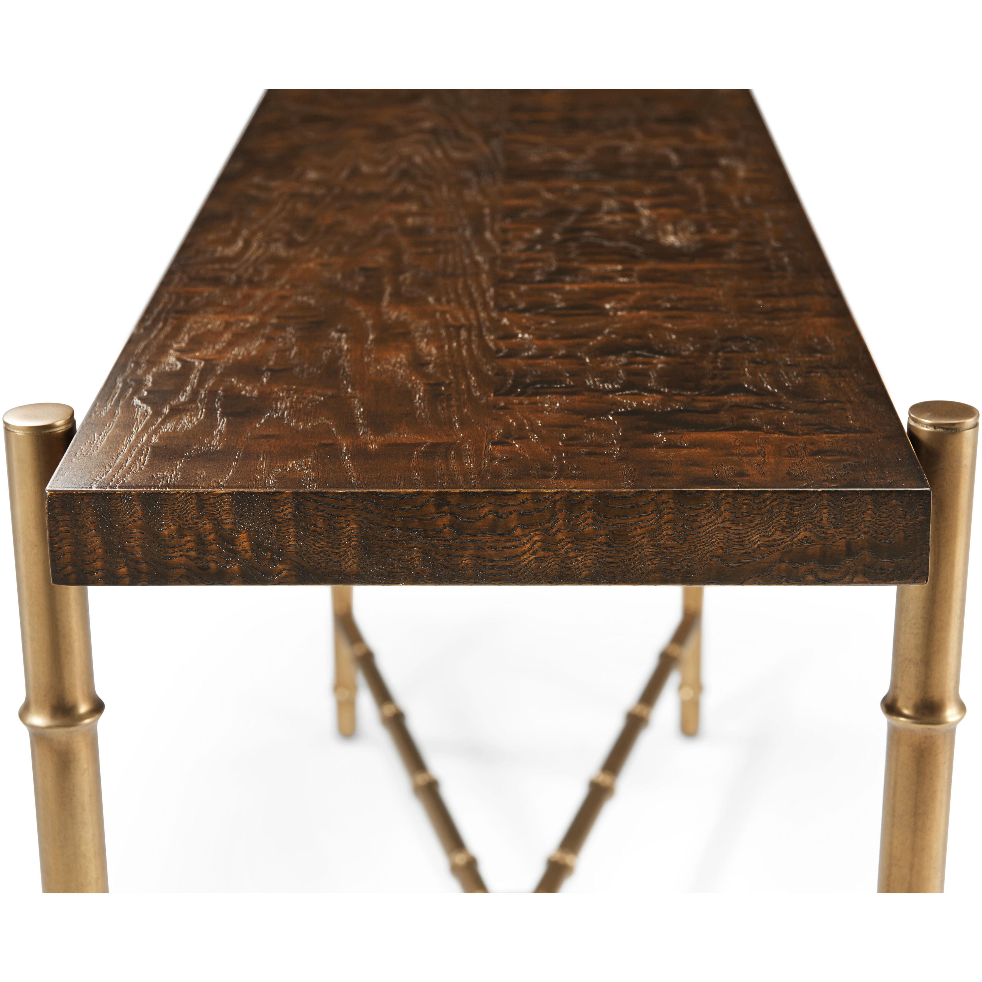 Kesden 60 X 16 inch Pyramid Brown Console Table