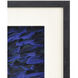 Neon Feather Blue with Black and Clear Dimensional Wall Art