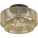 Florell 3 Light 15 inch English Bronze Semi Flush Mount Ceiling Light, Large