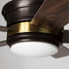 Green Lake 54 inch Antique Bronze with Walnut/Medium Cherry Blades Ceiling Fan, Progress LED