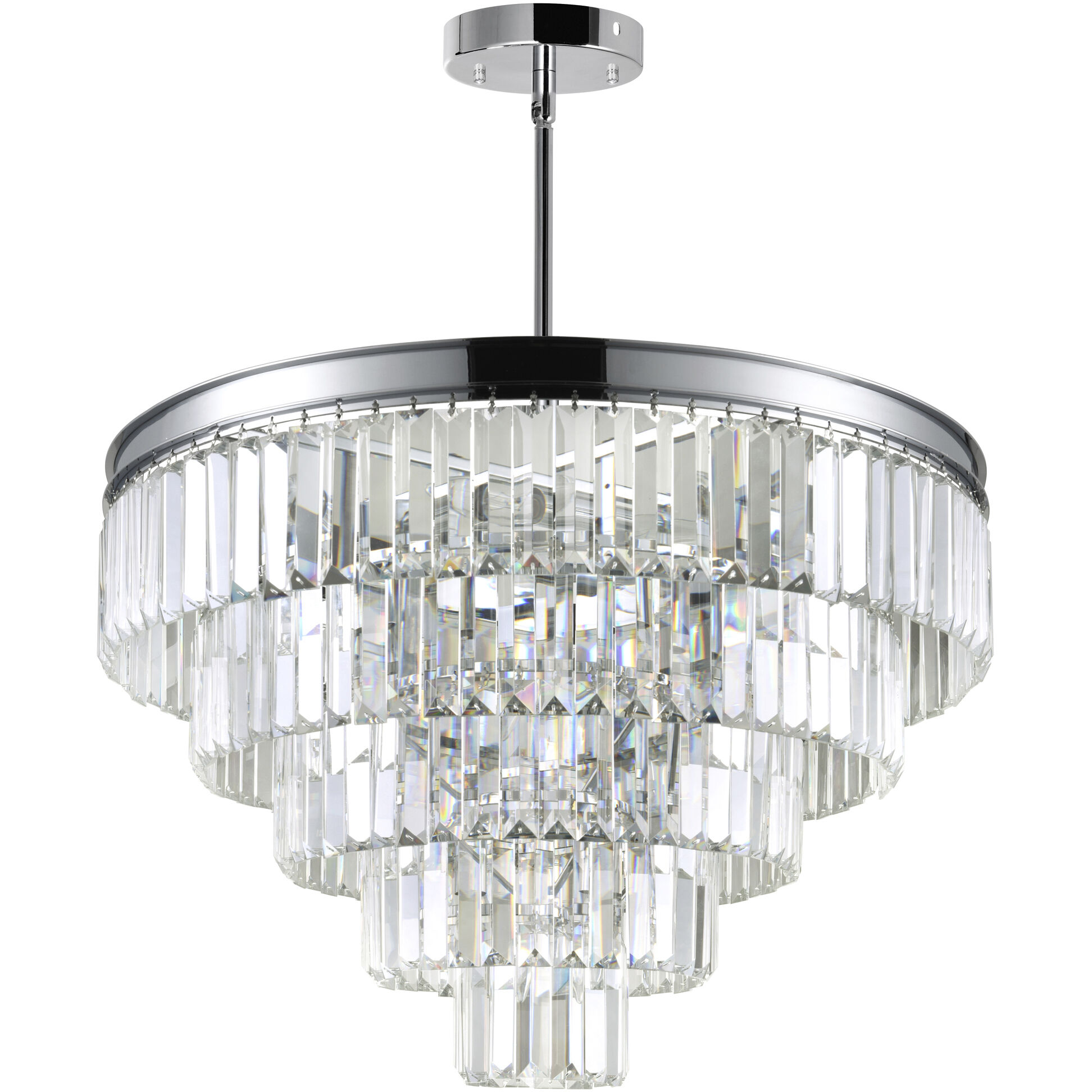 Weiss 12 Light 24 inch Chrome Down Chandelier Ceiling Light