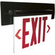 Architectural 1 Light Red Letters and Black Housing Exit / Emergency Ceiling Light in Double-Faced, Red / Mirror / Black