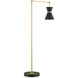 Avignon 62 inch 7.00 watt Polished Brass/Oil Rubbed Bronze/Black Floor Lamp Portable Light, Suzanne Duin Collection