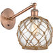 Ballston Farmhouse Rope LED 8 inch Antique Copper Sconce Wall Light