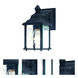 Charleston 1 Light 9 inch Black Exterior Wall Lantern in Beveled