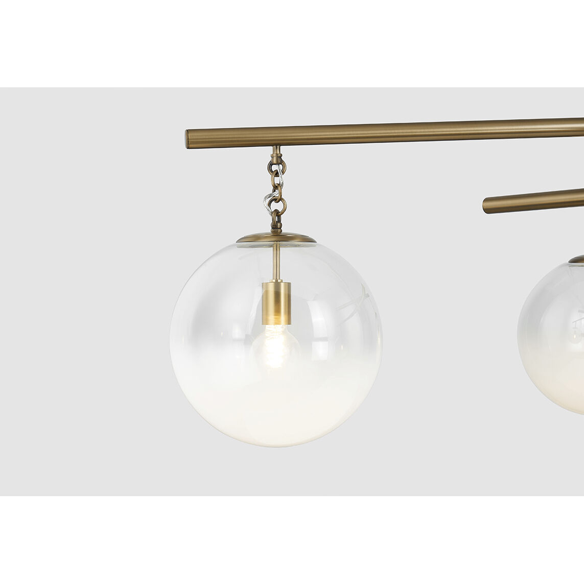 Wade 3 Light 59 inch Patina Brass Chandelier Ceiling Light