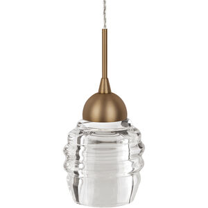 Honeycomb LED 4 inch Brass Pendant Ceiling Light