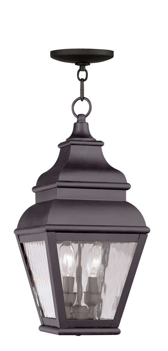Exeter 2 Light 8 inch Bronze Outdoor Pendant Lantern