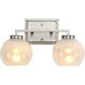 Yep Elliott Vanity Wall Light in Pewter, Clear Glass