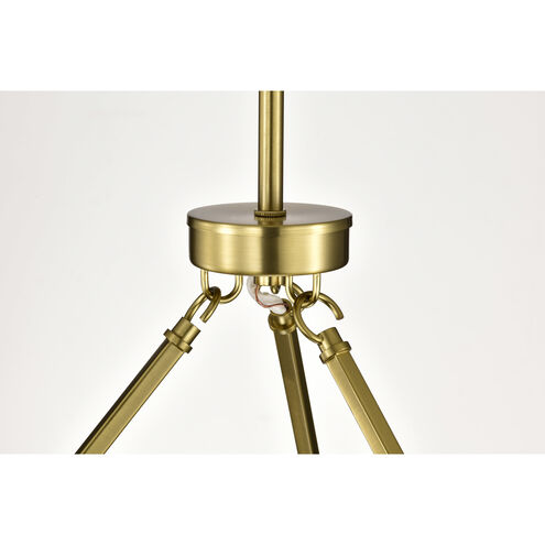 Gianna 30 inch Vintage Brass Chandelier Ceiling Light