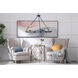 Maine 6 Light 36 inch Black Chandelier Ceiling Light
