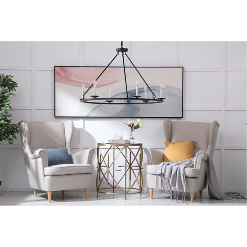 Maine 6 Light 36 inch Black Chandelier Ceiling Light