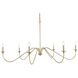 Rohan 6 Light 60 inch Brass Chandelier Ceiling Light