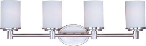 Cylinder 4 Light 29 inch Satin Nickel Bath Light Wall Light