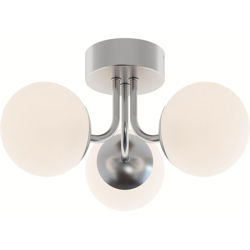 Metropolitan LED 16 inch Satin Nickel Semi Flush Mount Ceiling Light