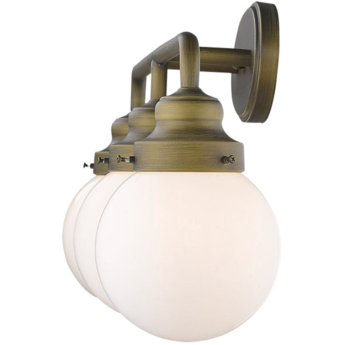 Portsmith 3 Light 26 inch Raw Brass Vanity Light Wall Light