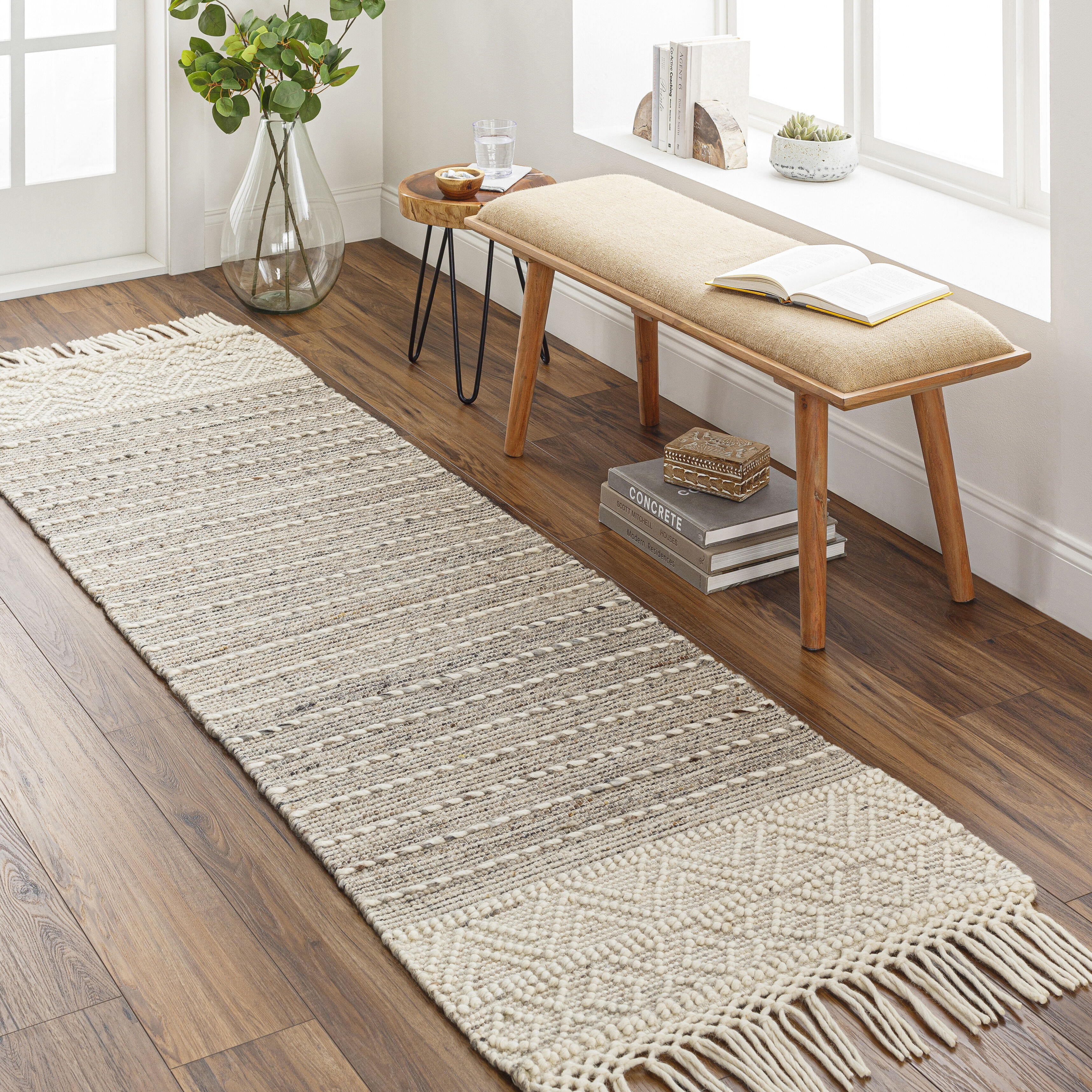 Lucia 96 X 30 inch Taupe Rug in 2.5 x 8, Runner