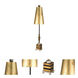 Noma Luxe 40 inch 60.00 watt Black With Gold And Silver Leaf Table Lamp Portable Light, Flambeau