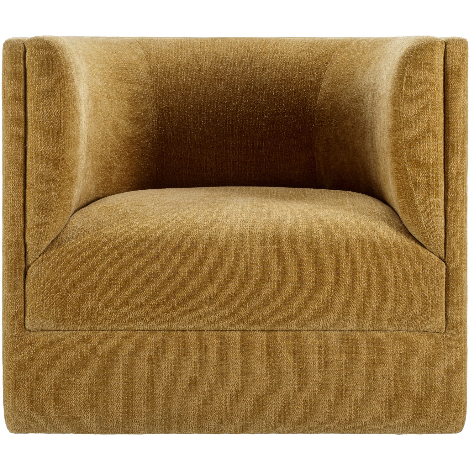 Vivienne Mustard / Brown Swivel Chair