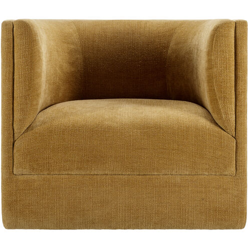 Vivienne Mustard / Brown Swivel Chair