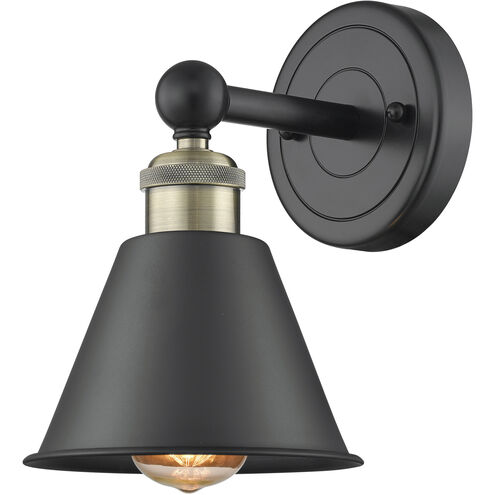 Smithfield Sconce Wall Light in Black Antique Brass, Matte Black