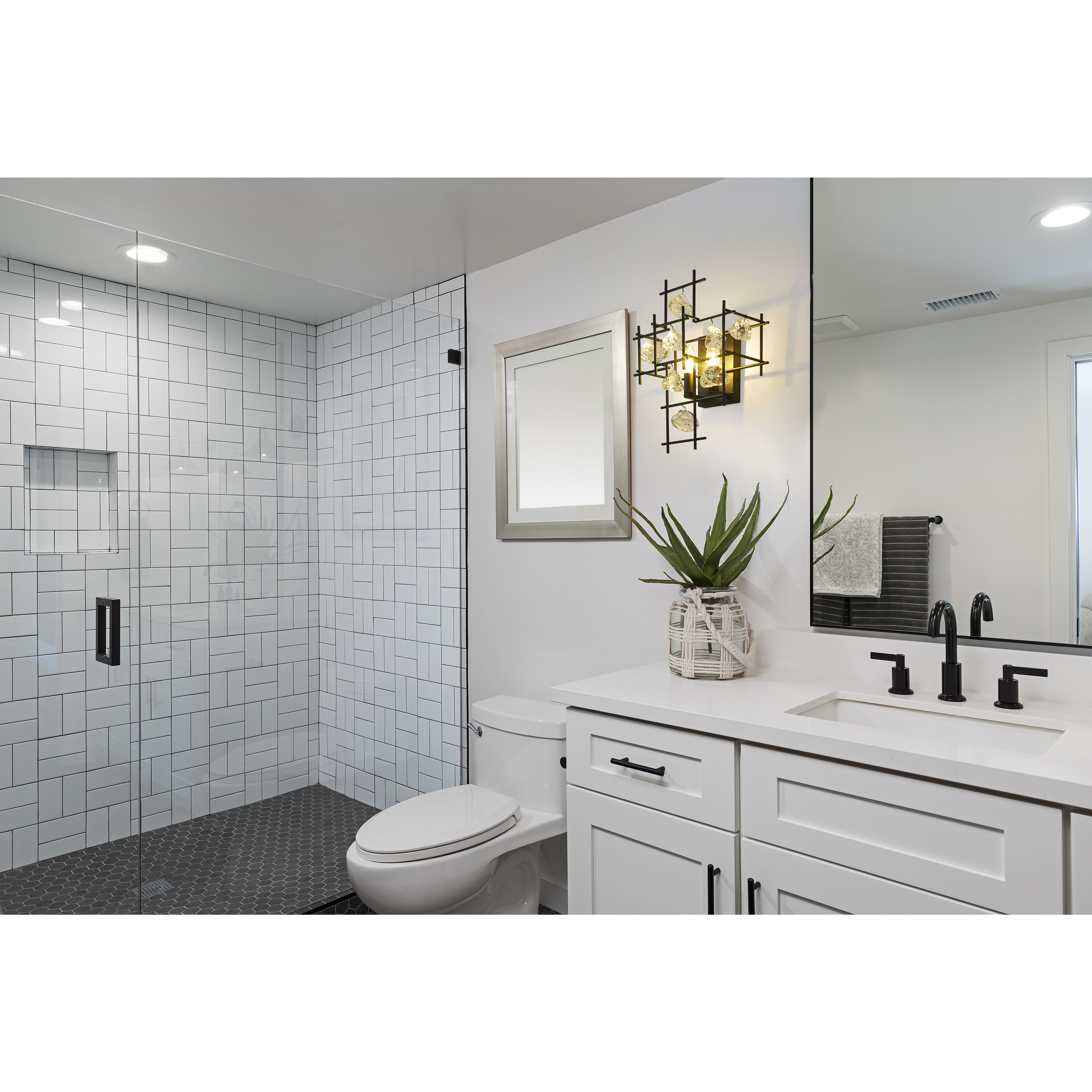 Garroway 2 Light 13.5 inch Matte Black Wall Sconce Wall Light