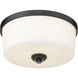 Arlington 3 Light 14 inch Matte Black Flush Mount Ceiling Light