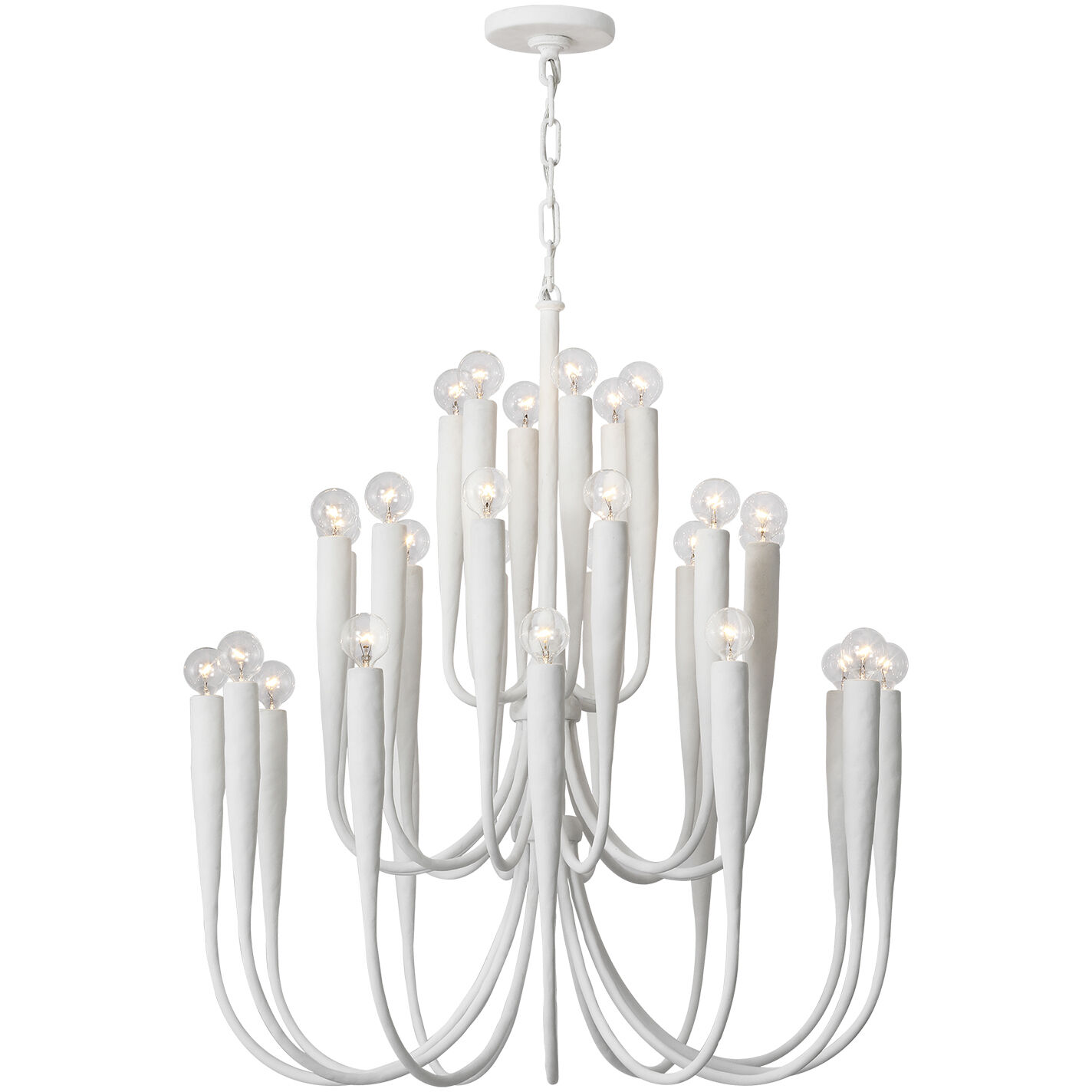 Julie Neill Acadia LED 30 inch Plaster White Chandelier Ceiling Light, Medium