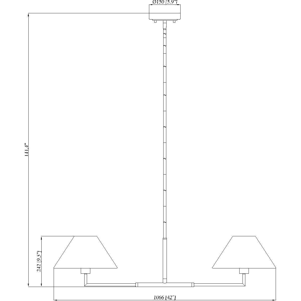 Leila 2 Light 12 inch Matte Black Chandelier Ceiling Light